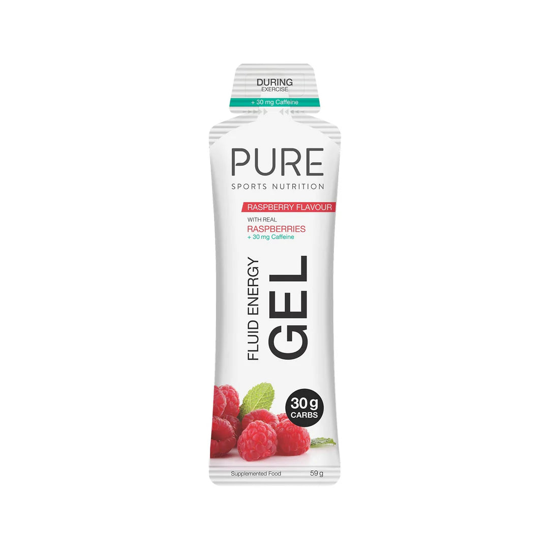 PURE Fluid Energy Gel 59g Raspberry + Caffeine
