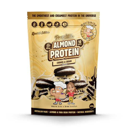 Macro Mike Almond Protein 400G Cookies & Cream Macro Mike Almond Protein 400G Cookies & Cream