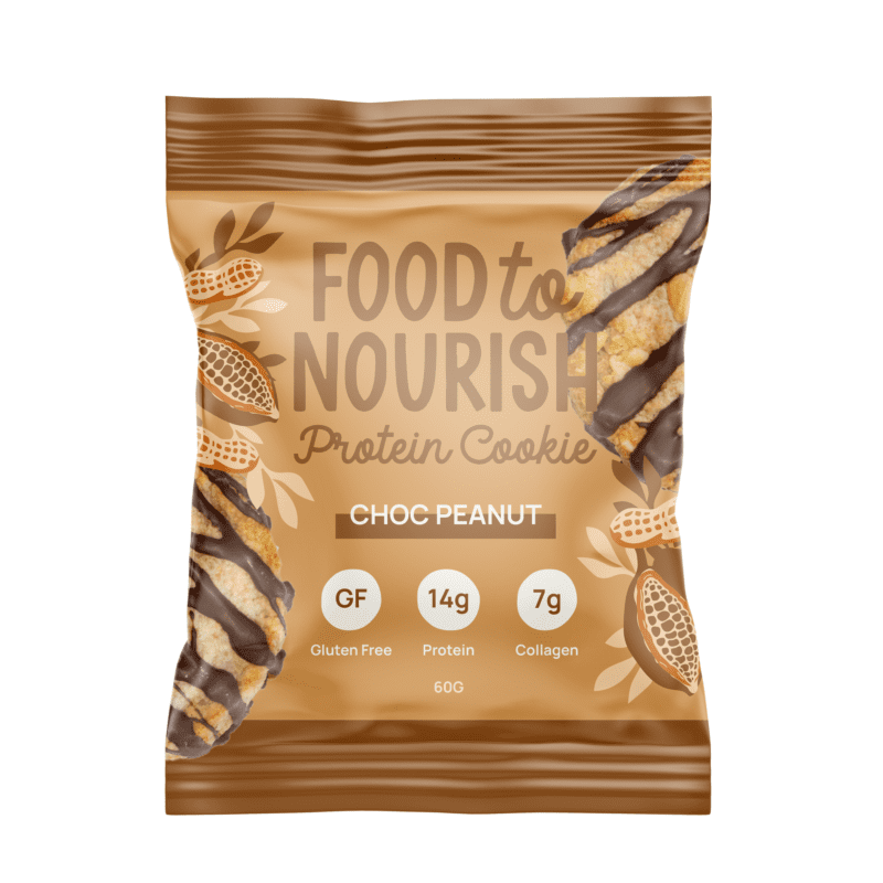 FoodtoNourish Protein Cookie 60g Choc Peanut FoodtoNourish Protein Cookie 60g Choc Peanut