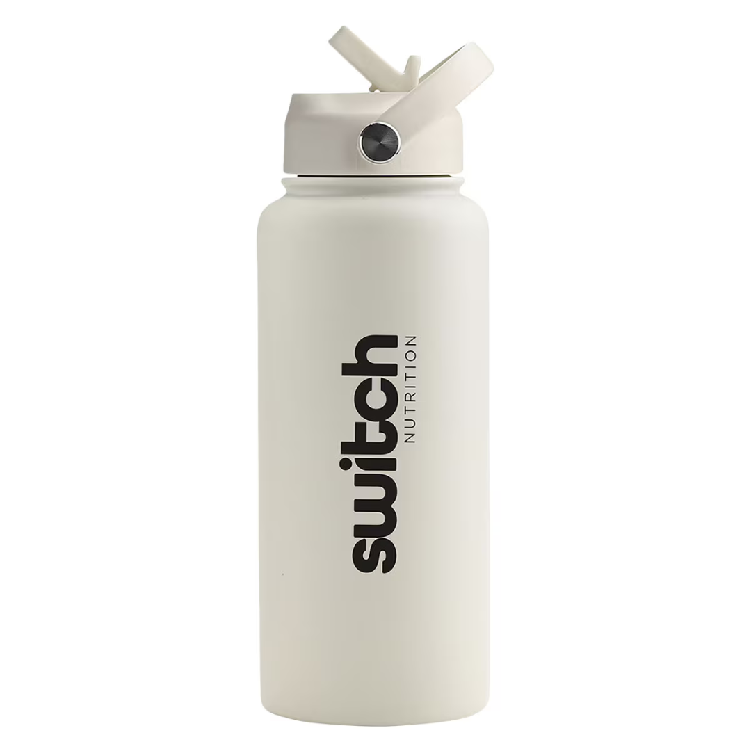 Switch Stainless Steel Water Bottle 1L Beige Switch Stainless Steel Water Bottle 1L Beige