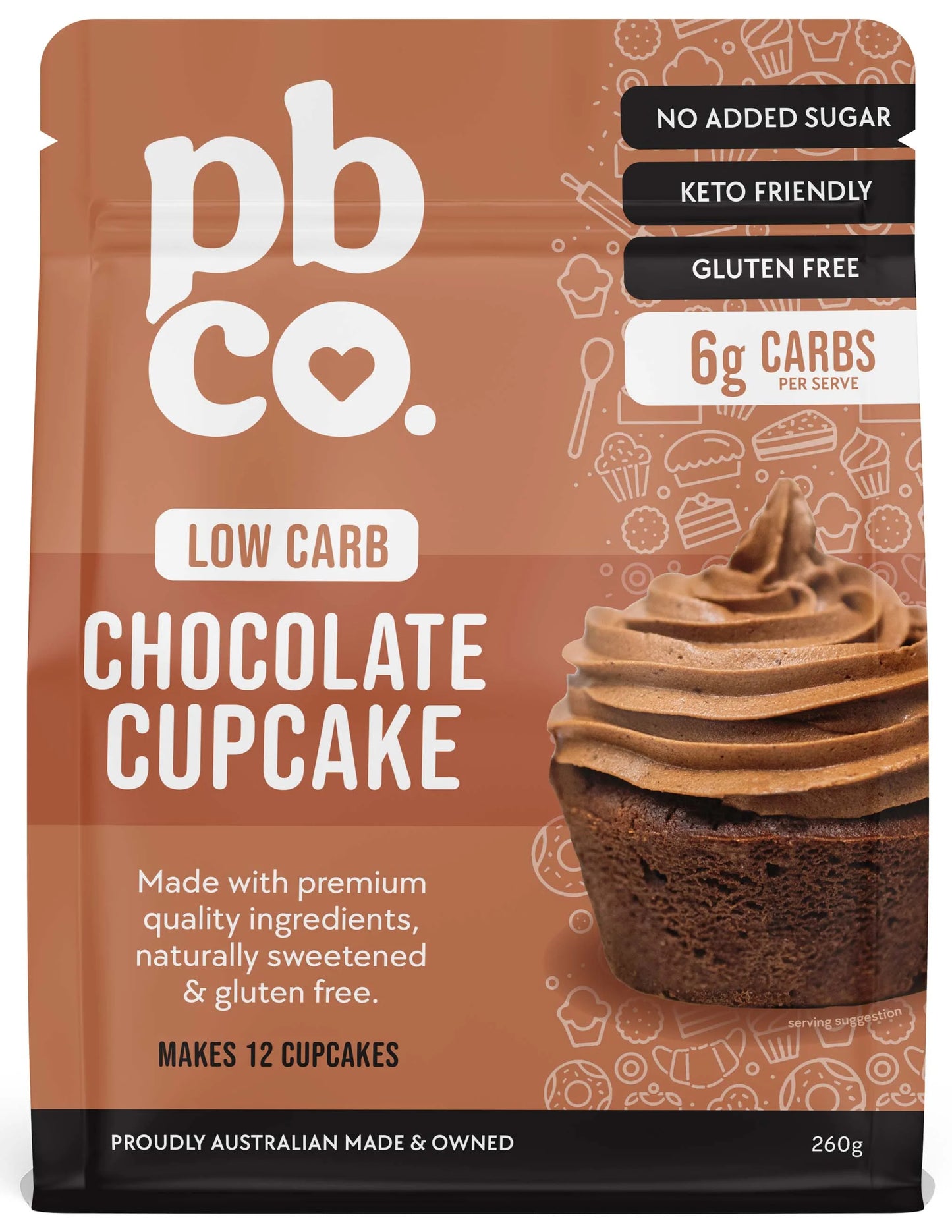 PBCO Chocolate Cupcake Mix 200GM