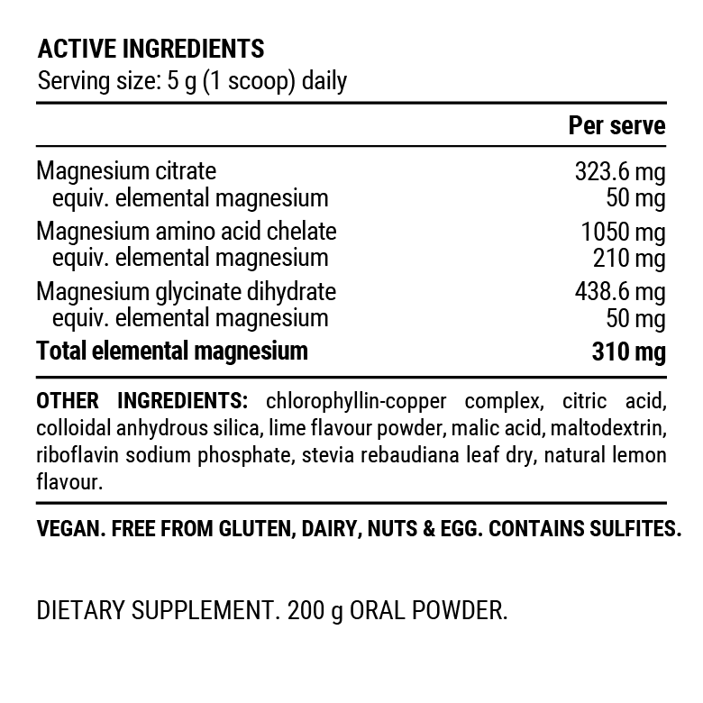 Pillar Triple Magnesium 200g Lemon Lime Pillar Triple Magnesium 200g Lemon Lime