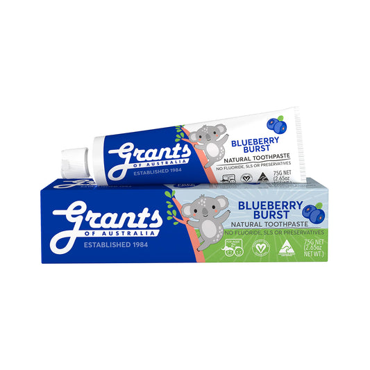 Grants Toothpaste Kids with Low Fluoride 75g Blueberry Burst Grants Toothpaste Kids with Low Fluoride 75g Blueberry Burst