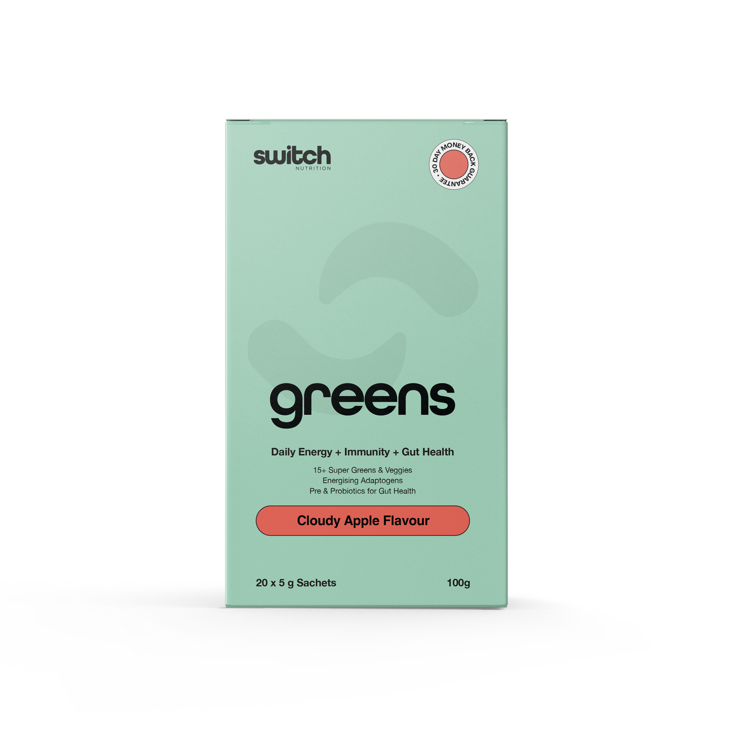 Switch Nutrition Greens 20 Serves Cloudy Apple