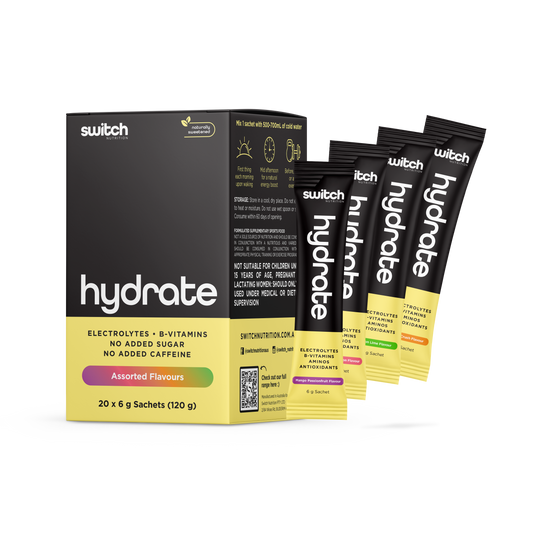 Switch Nutrition Hydrate (Sugar Free) 20 x 6g Assorted Switch Nutrition Hydrate (Sugar Free) 20 x 6g Assorted
