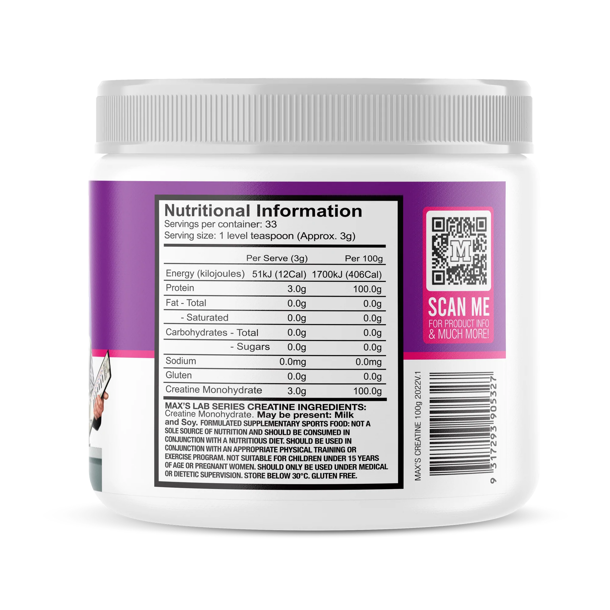 Maxs Lab Micronised Creatine Monohydrate Maxs Lab Micronised Creatine Monohydrate