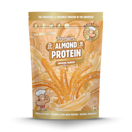 Macro Mike Almond Protein 400G Cinnamon Churros Macro Mike Almond Protein 400G Cinnamon Churros