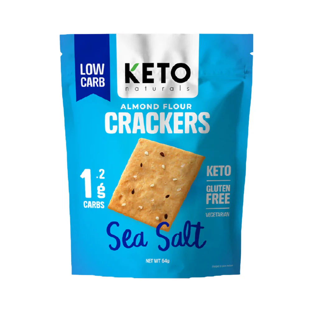 Keto Naturals Almond Flour Crackers 64g Sea Salt Keto Naturals Almond Flour Crackers 64g Sea Salt