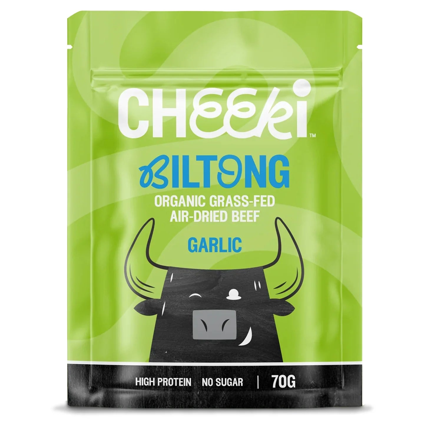 Cheeki Biltong Organic Air-Dried Beef 70g Garlic Cheeki Biltong Organic Air-Dried Beef 70g Garlic