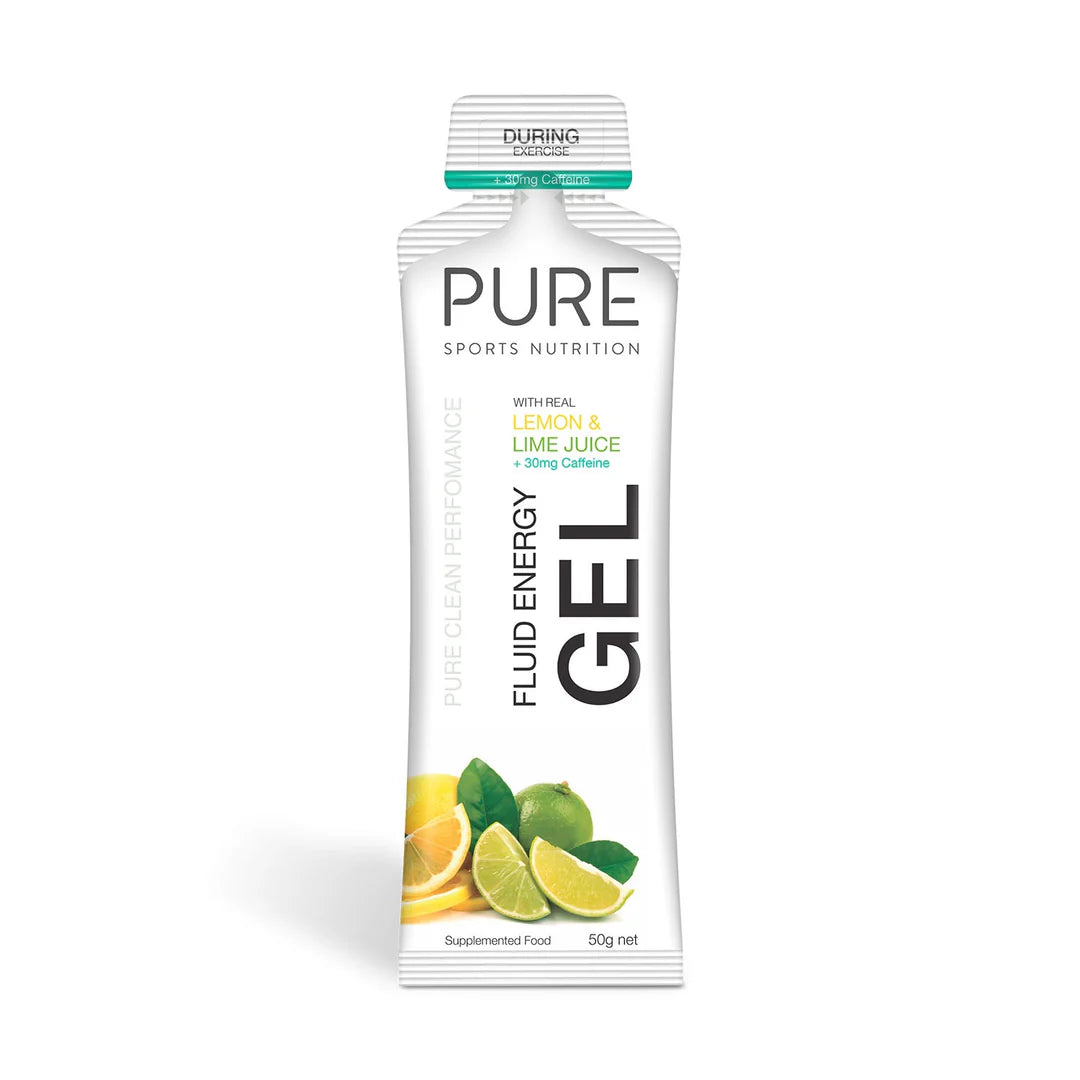PURE Fluid Energy Gel 50g Lemon Lime + Caffeine