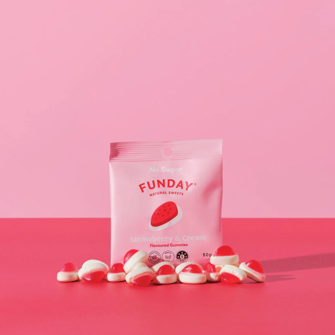 Funday Fruity Strawberry & Cream 50g Funday Fruity Strawberry & Cream 50g