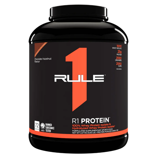 Rule1 Whey Protein Isolate 5lb Choc Hazelnut Rule1 Whey Protein Isolate 5lb Choc Hazelnut