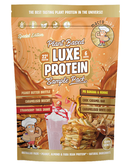 Macro Mike Luxe Protein 6 Sachet Sample Pack Macro Mike Luxe Protein 6 Sachet Sample Pack