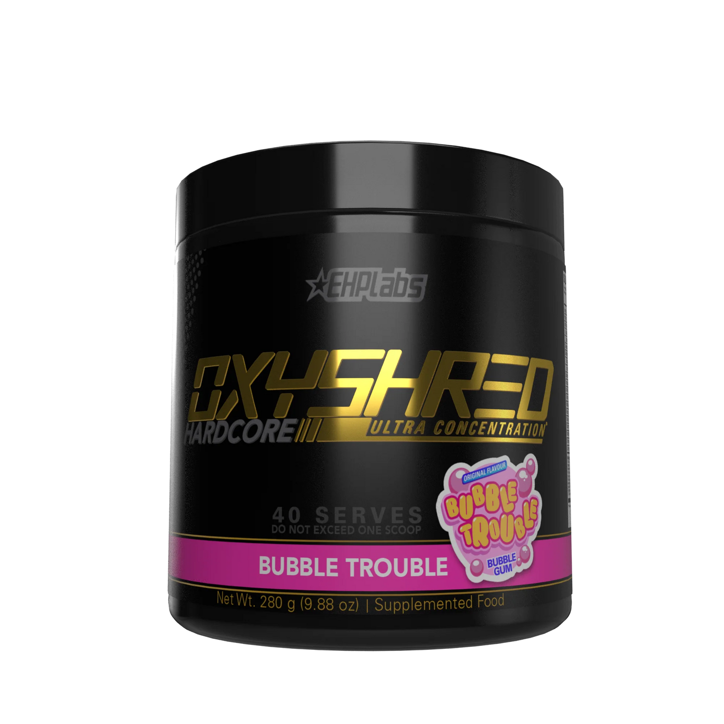 EHP Labs Oxyshred Hardcore 40 Serves Bubble Trouble