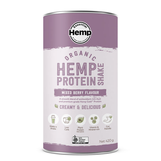 Essential Hemp Protein 420g Mixed Berry Essential Hemp Protein 420g Mixed Berry