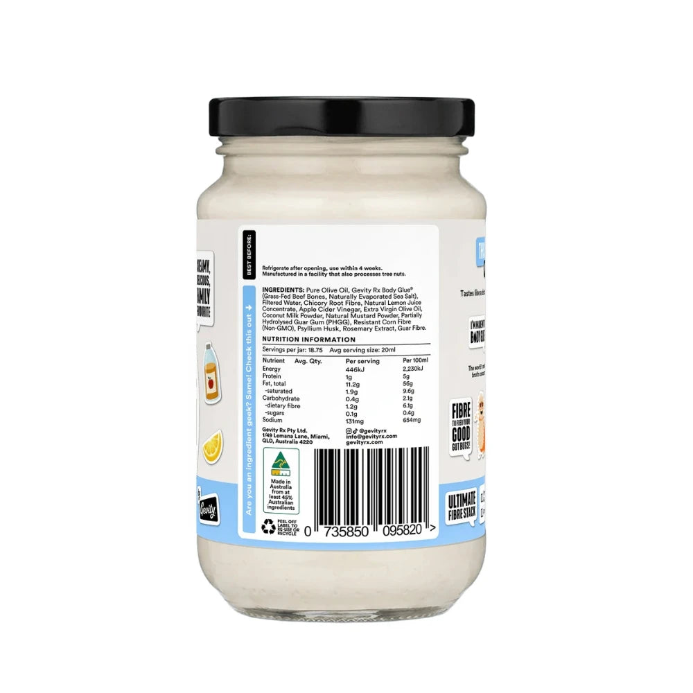 Gevity RX Bone Broth Sauce 375ml Great Guts Mayo