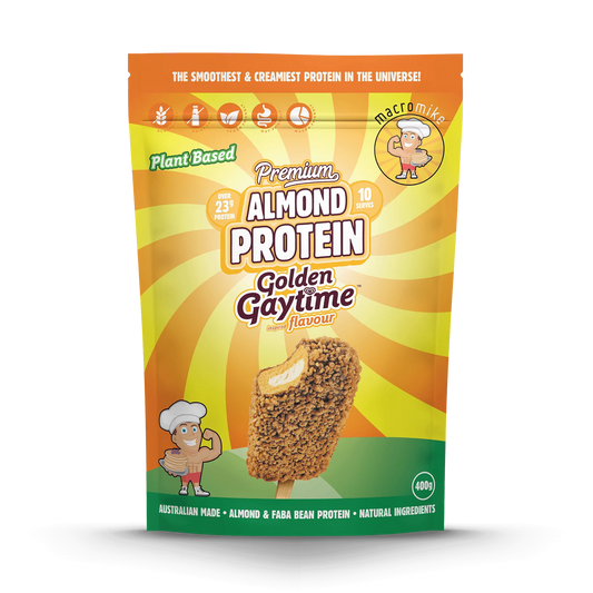 Macro Mike Almond Protein 400G Golden Gaytime Macro Mike Almond Protein 400G Golden Gaytime