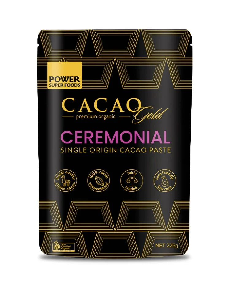 Power Super Foods Cacao Gold Ceremonial Paste 225GM