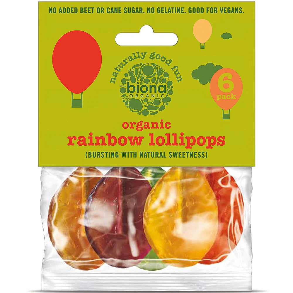 Biona Organic Lollypops 6pk Biona Organic Lollypops 6pk