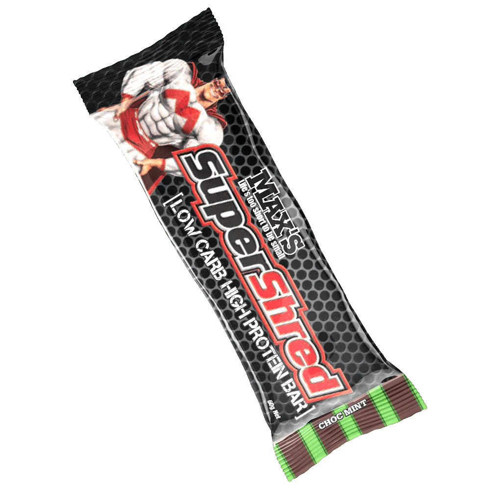 Maxs Supershred Bar 60GM Choc Mint Maxs Supershred Bar 60GM Choc Mint