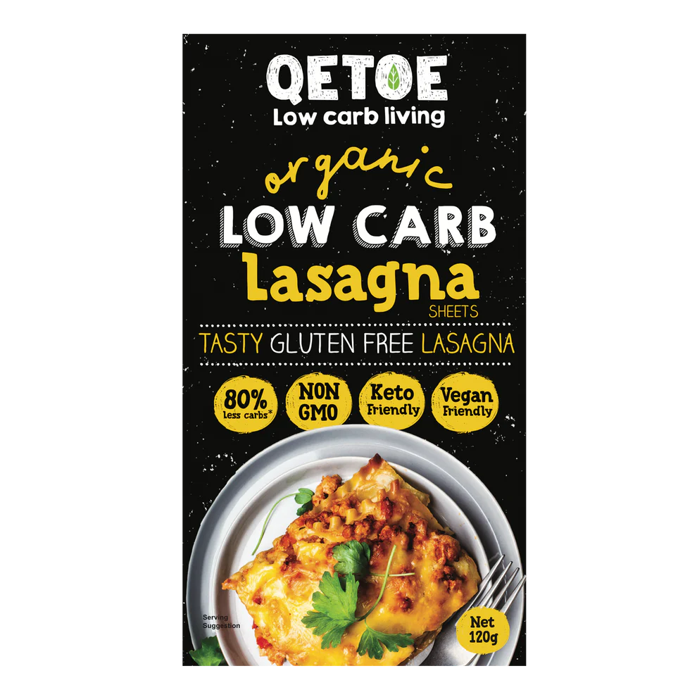 QETOE Organic Low Carb Lasagna 120g QETOE Organic Low Carb Lasagna 120g