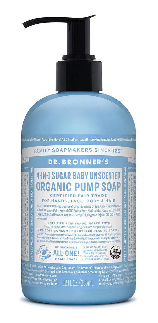 Dr Bronners Organic Pump Soaps Dr Bronners Organic Pump Soaps