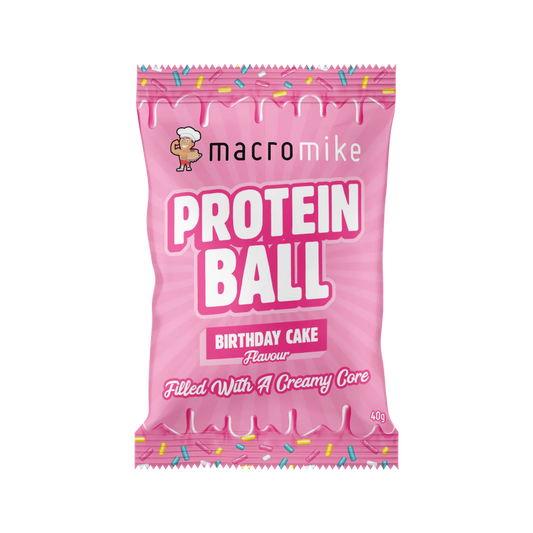 Macro Mike Protein Ball 60g Birthday Cake Macro Mike Protein Ball 60g Birthday Cake
