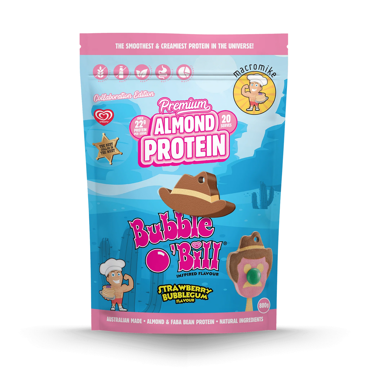 Macro Mike Almond Protein 800G Bubble O' Bill