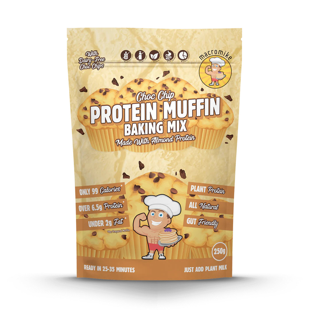 Macro Mike Protein Muffin 250G Choc Chip Macro Mike Protein Muffin 250G Choc Chip
