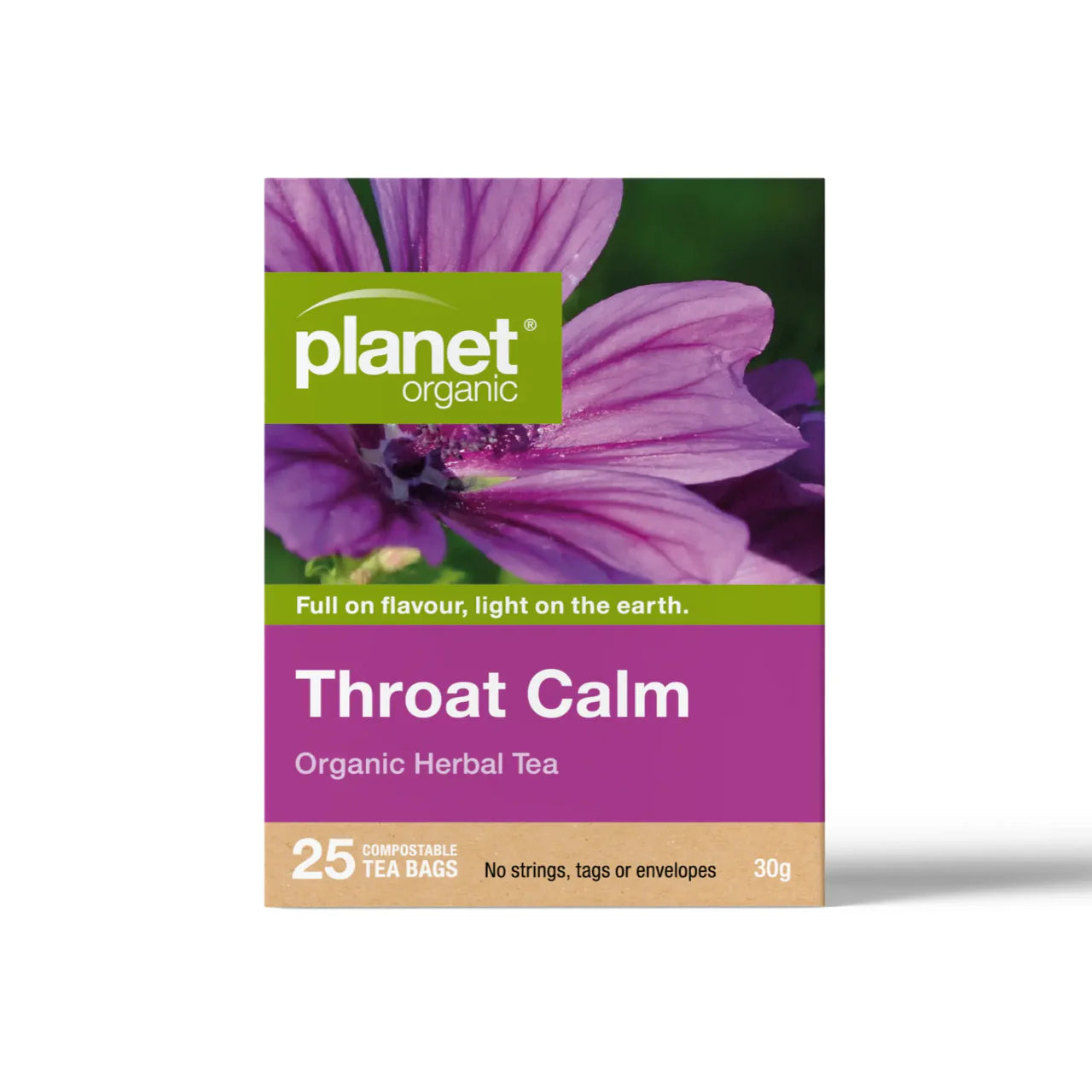 Planet Organic Throat Calm Herbal Tea x 25 Tea Bags