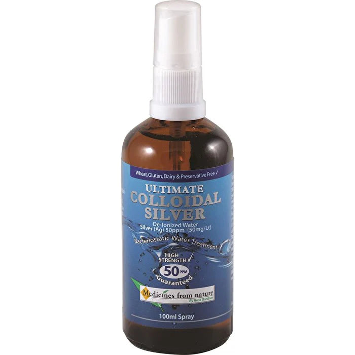 Medicines From Nature Colloidal Silver Spray 50ppm 100ml