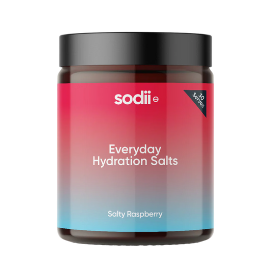Sodii Everyday Hydration Salts 185g Raspberry Sodii Everyday Hydration Salts 185g Raspberry