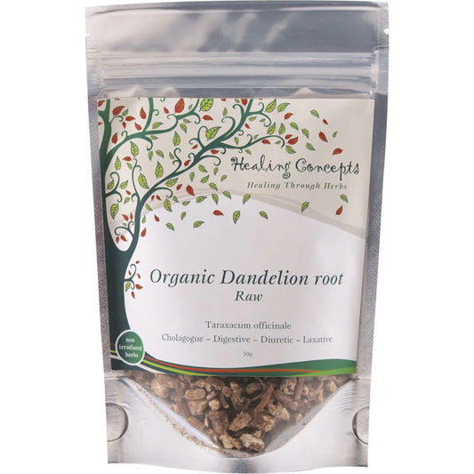 Healing Concepts Organic Dandelion Root Raw 50g Healing Concepts Organic Dandelion Root Raw 50g