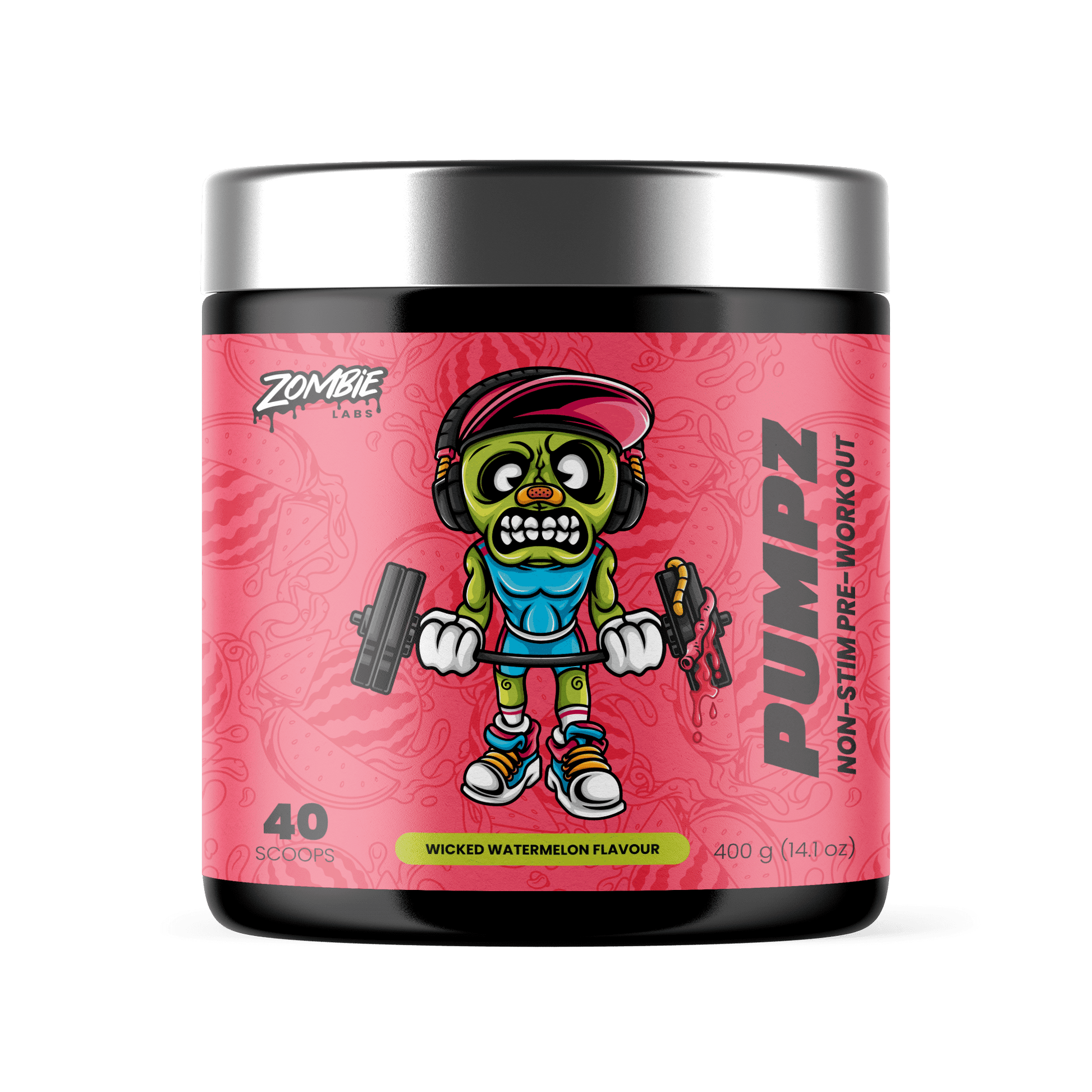 ZombieLabs Pumpz Non-Stim Pre Workout 40 Serves Watermelon ZombieLabs Pumpz Non-Stim Pre Workout 40 Serves Watermelon
