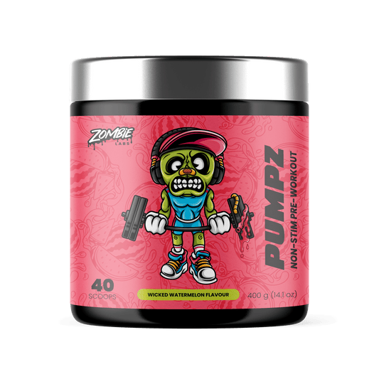 ZombieLabs Pumpz Non-Stim Pre Workout 40 Serves Watermelon ZombieLabs Pumpz Non-Stim Pre Workout 40 Serves Watermelon