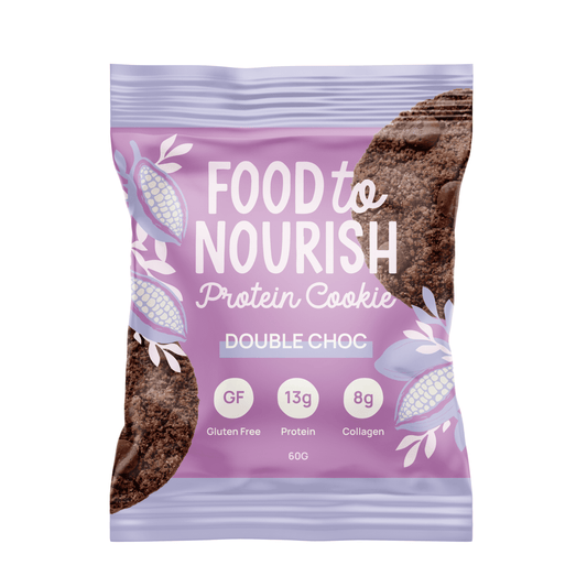 FoodtoNourish Protein Cookie 60g Double Choc FoodtoNourish Protein Cookie 60g Double Choc