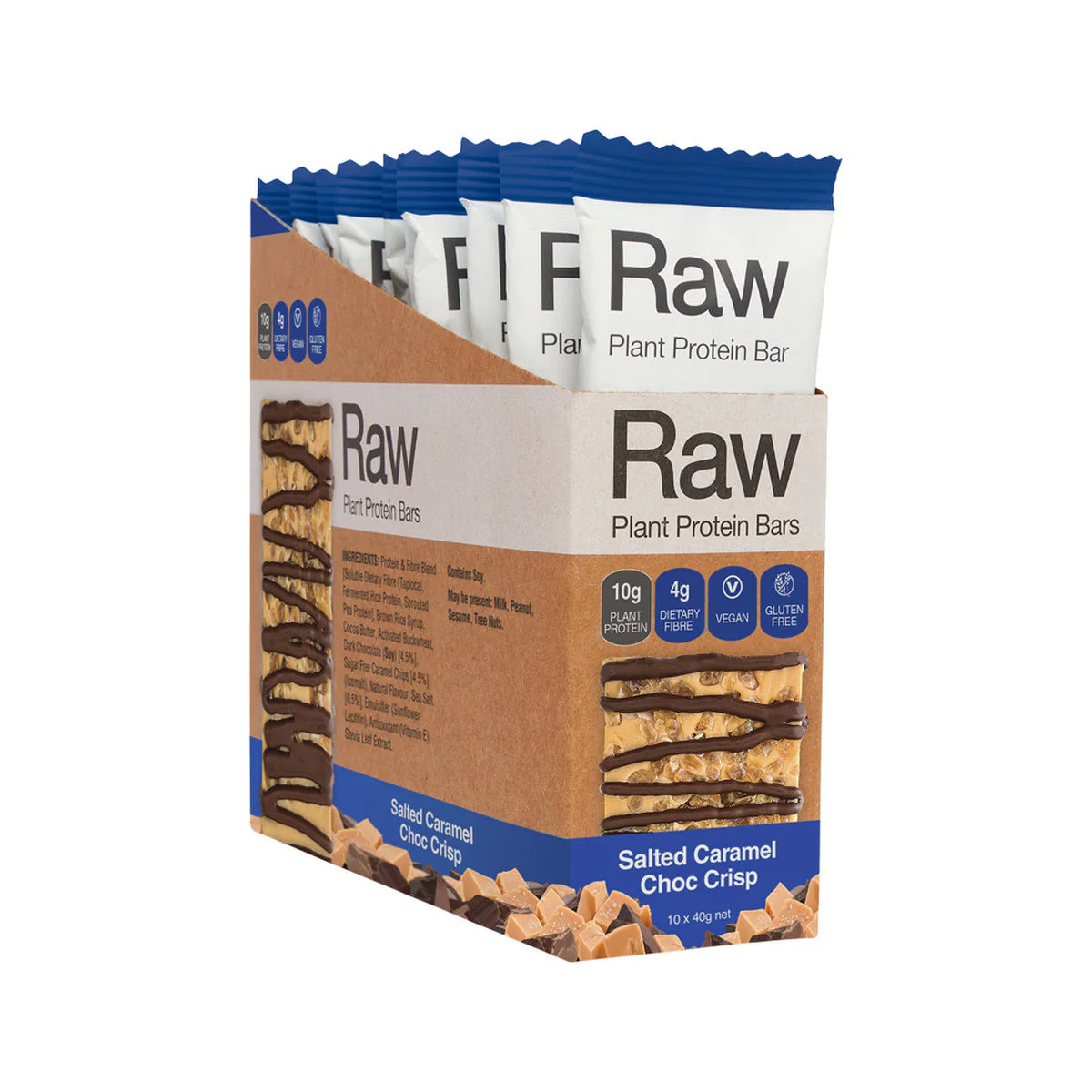 AMAZONIA RAW Protein Bar 40g Salted Caramel Choc Crisp AMAZONIA RAW Protein Bar 40g Salted Caramel Choc Crisp