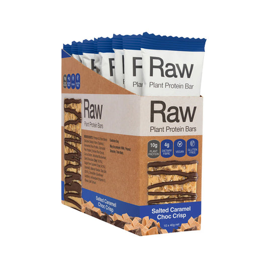 AMAZONIA RAW Protein Bar 40g Salted Caramel Choc Crisp AMAZONIA RAW Protein Bar 40g Salted Caramel Choc Crisp