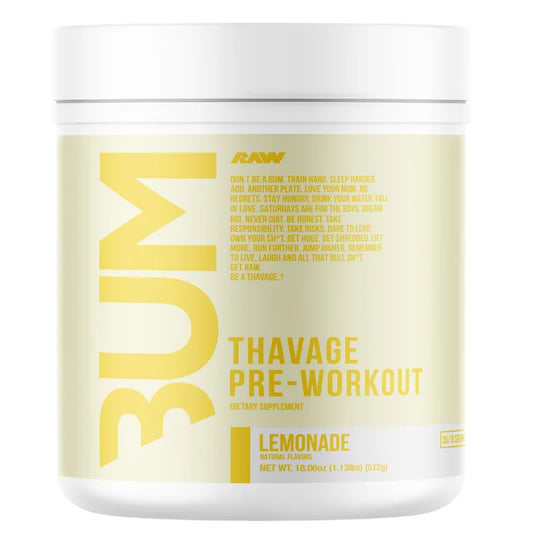 Thavage Pre-Workout by CBUM 40 Serves Lemonade Thavage Pre-Workout by CBUM 40 Serves Lemonade