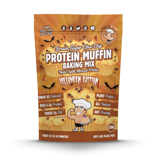 Macro Mike Protein Muffin Halloween Edition 250G Choc Chip Macro Mike Protein Muffin Halloween Edition 250G Choc Chip