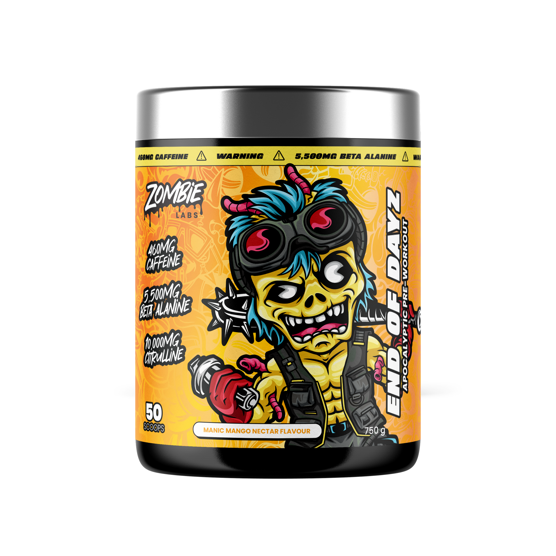 ZombieLabs End of Dayz Pre Workout 50 Serves Manic Mango Nectar ZombieLabs End of Dayz Pre Workout 50 Serves Manic Mango Nectar