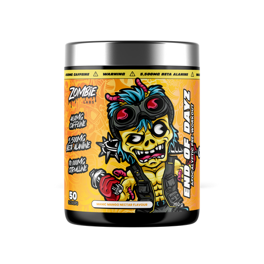 ZombieLabs End of Dayz Pre Workout 50 Serves Manic Mango Nectar ZombieLabs End of Dayz Pre Workout 50 Serves Manic Mango Nectar