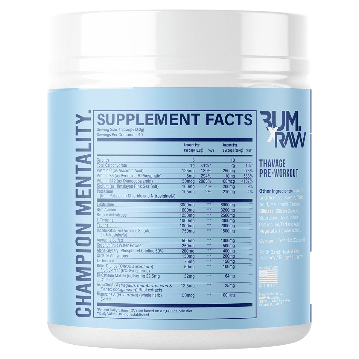 Thavage CBUM Pre-workout