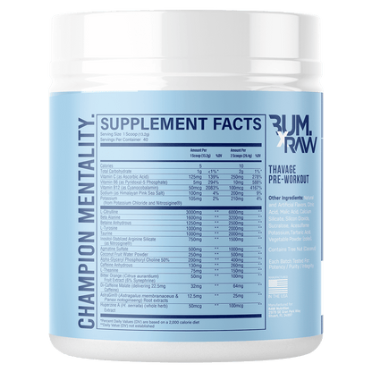 Thavage CBUM Pre-workout