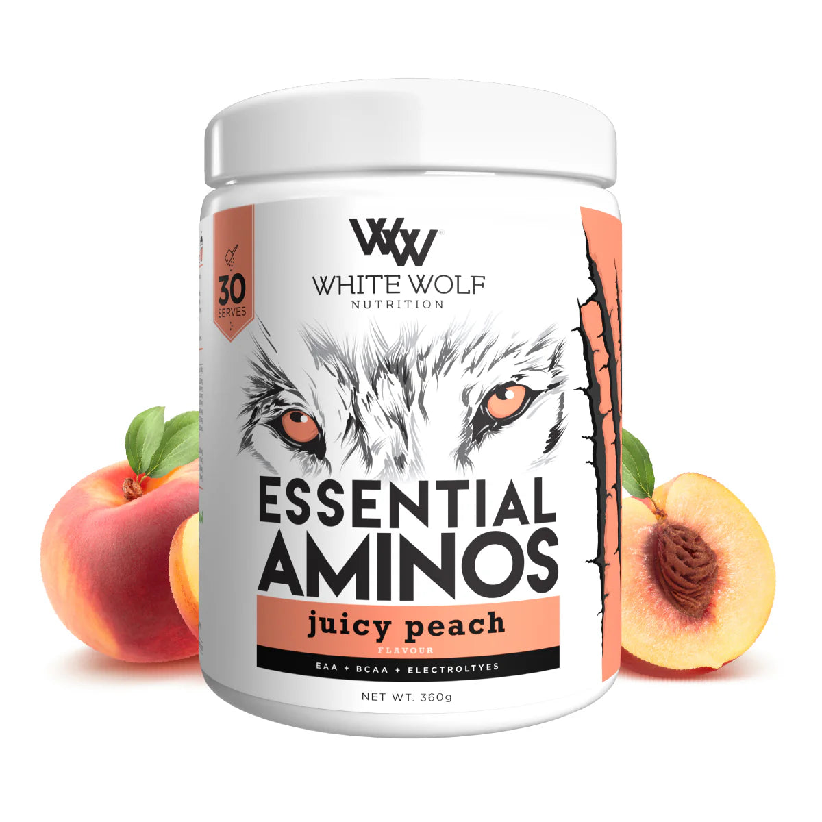 White Wolf Essential Aminos 30 Serves Juicy Peach