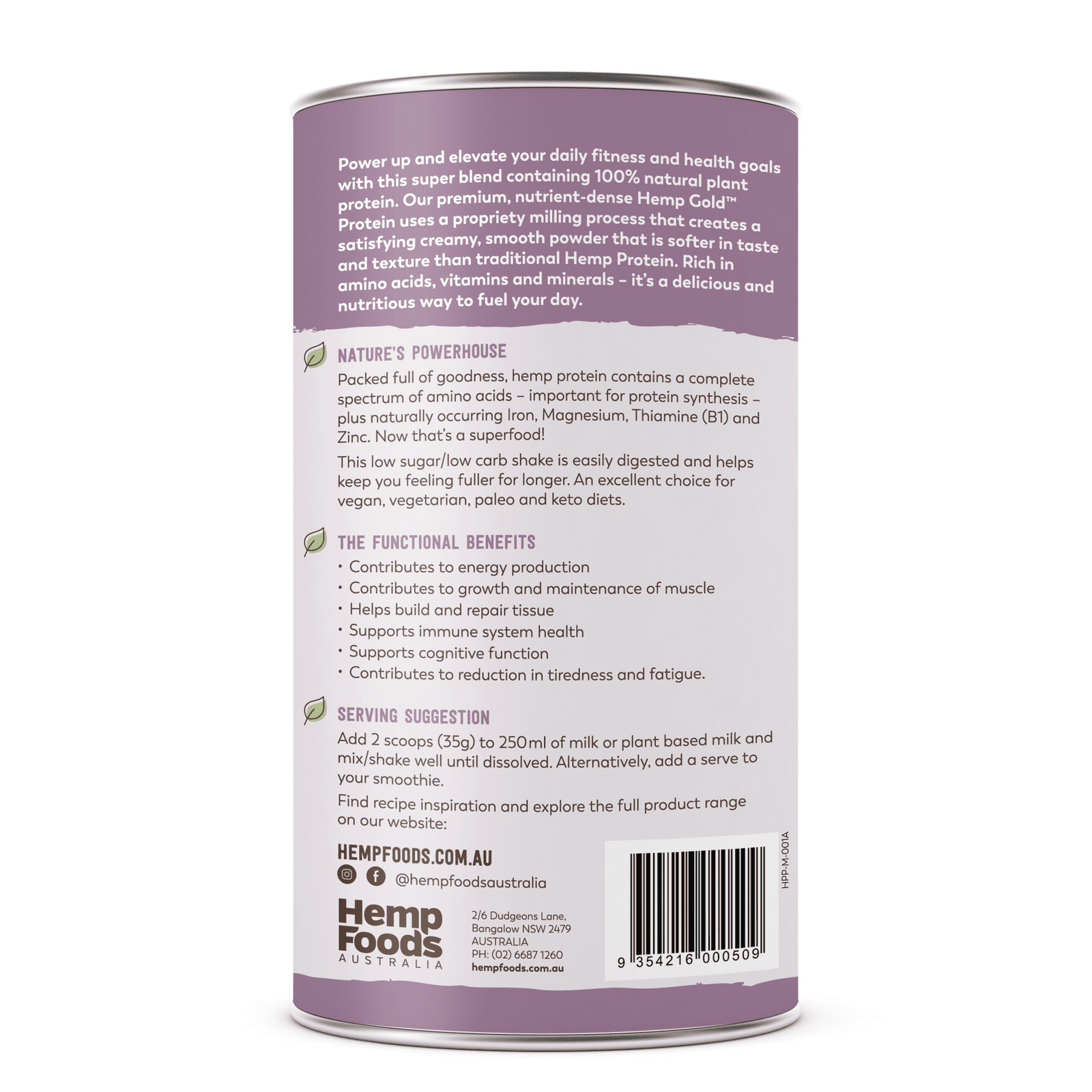Essential Hemp Protein 420g Mixed Berry
