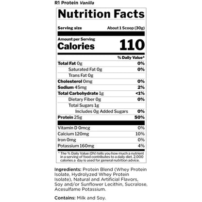 Rule1 Whey Protein Isolate 5lb Choc Hazelnut