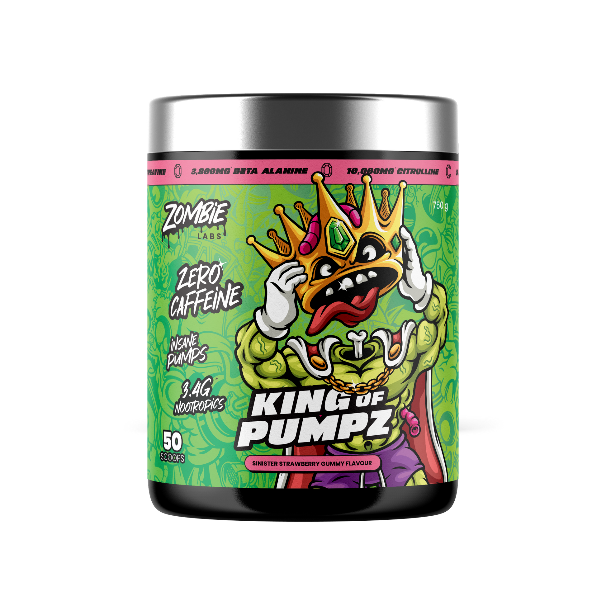 ZombieLabs King of Pumpz 50 Serves Sinister Strawberry Gummy