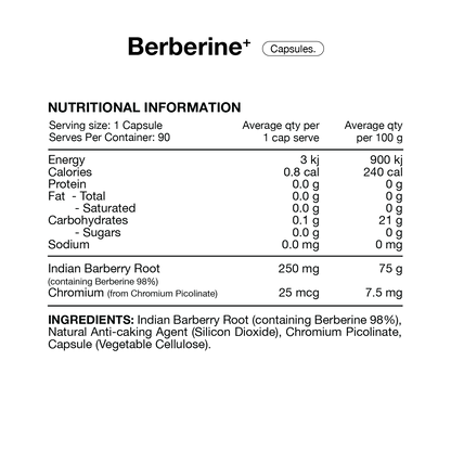 Switch Nutrition Berberine + 90vc