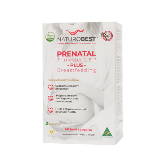 NaturoBest Prenatal Trimester 2 & 3 Plus Breastfeeding 60c